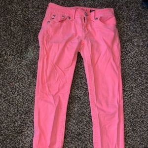 Bright Pink Skinny Miss Me Jeans